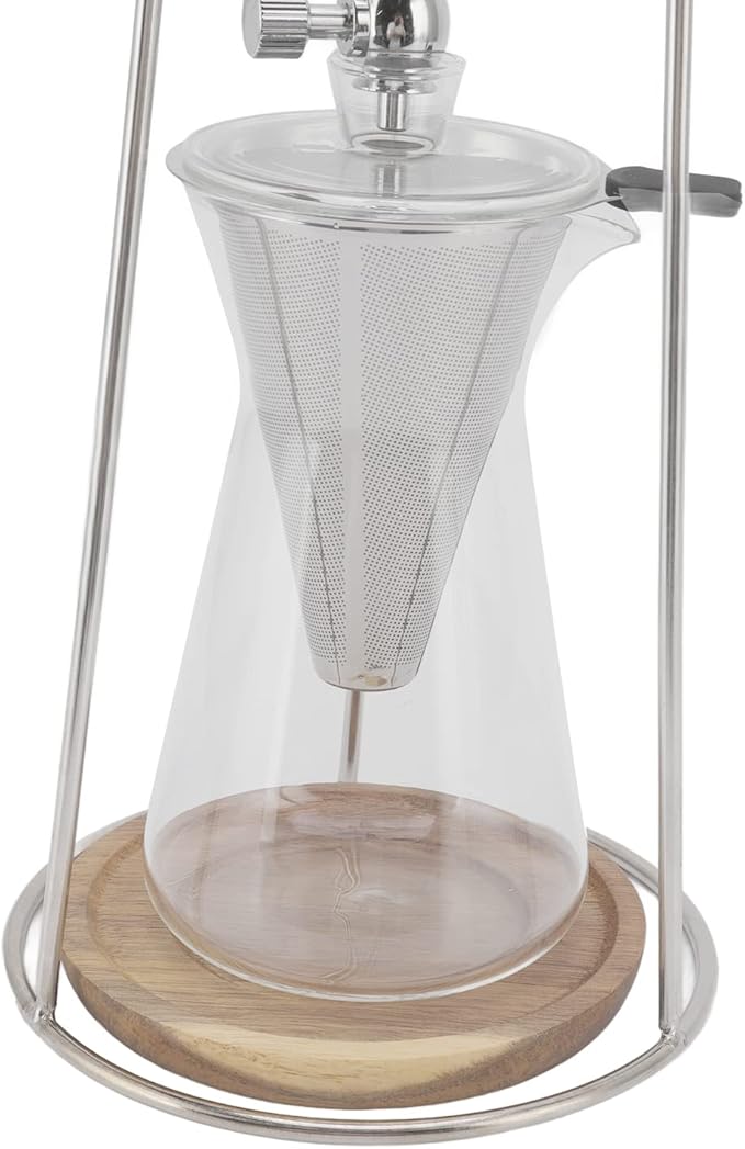 Pwshymi Drip Tower Coffee Maker Premium Borosilicate Glass Iced Coffee Maker for Home Kitchen 600ml