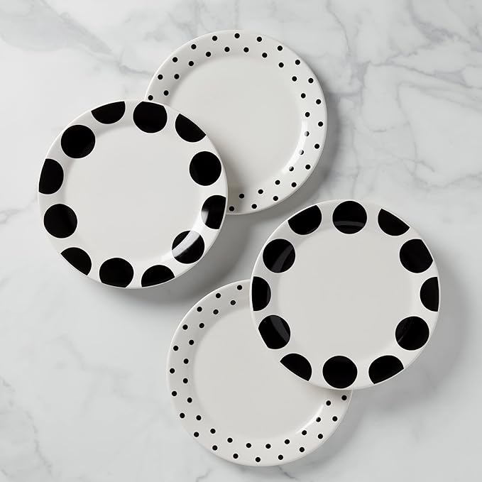 Kate Spade New York Dot Assorted Dinner Plates Set Of 4 7.95 White