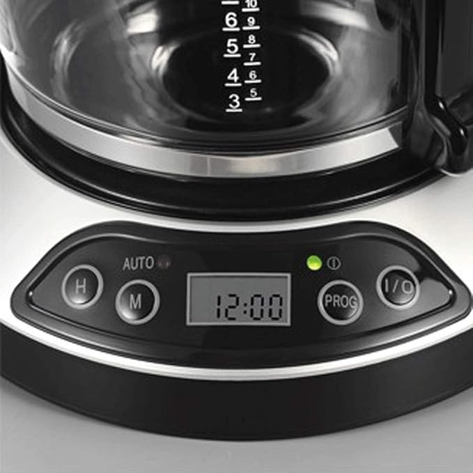 Coffee Machine Coffee MachineFilter Coffee Machine Drip Coffee Maker with 1.25L Glass Jug(10 Cups)Anti-Drip SystemPermanent Reusable FilterTimer FunctionBoil-Dry Protection