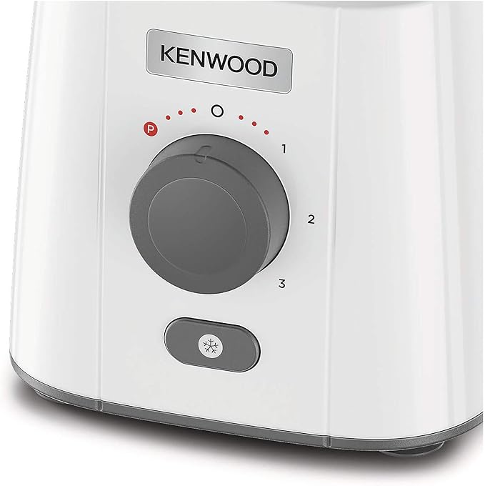 Kenwood BLP41.C0WH Blender 2L jug with practical handle steel blades 3 speeds+pulse including chopped accessory non-slip feet plastic white and gray