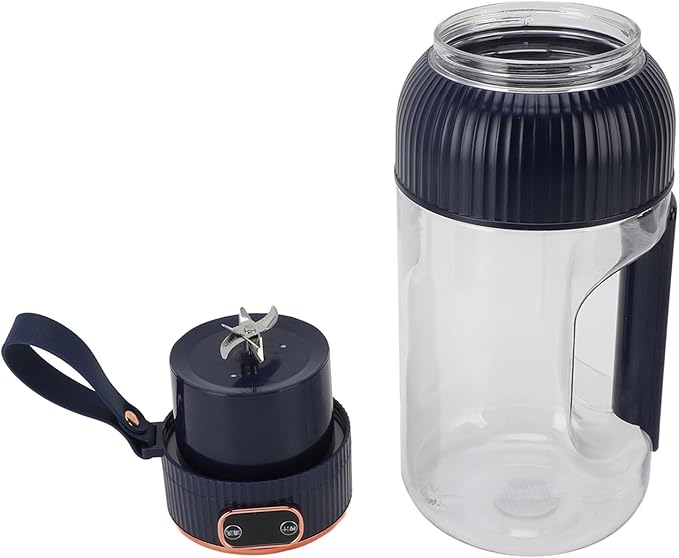Portable Juicer Cup 150W 1200ml Mini Travel Blender with Detachable Design and Overload Prevention for Gym Home Office Sports Use (Blue)