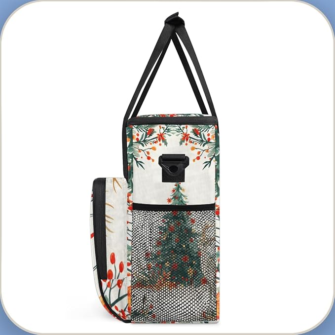 Abstract Tree Coffee Maker Carrying Bag Christmas Tree Travel Storage Bag Compatible with K-Mini or K-Mini Plus Single Serve Coffee Brewer Carrying Case with Multiple Pockets &amp Shoulder Strap