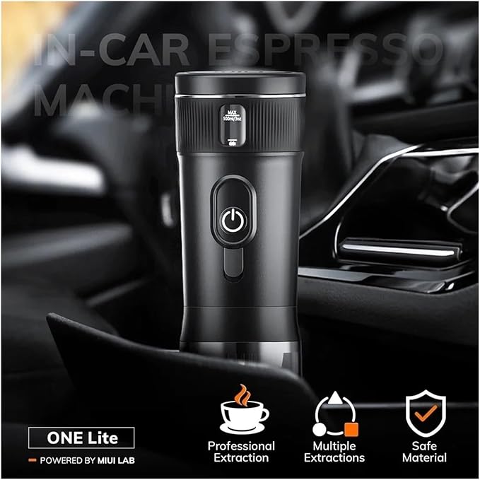 Portable Coffee Machine Car Heating Portable Fully Automatic Capsule Coffee Machine Capsule Coffee Powder Universalfor Outdoor Travel Picnic