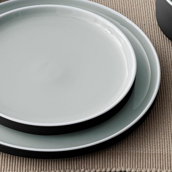Noritake ColorTrio Graphite 16-Piece Stax Dinnerware Set Service for 4