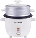 Tayama Rice Cooker with Steam Tray 3 Cup White (RC-03R)