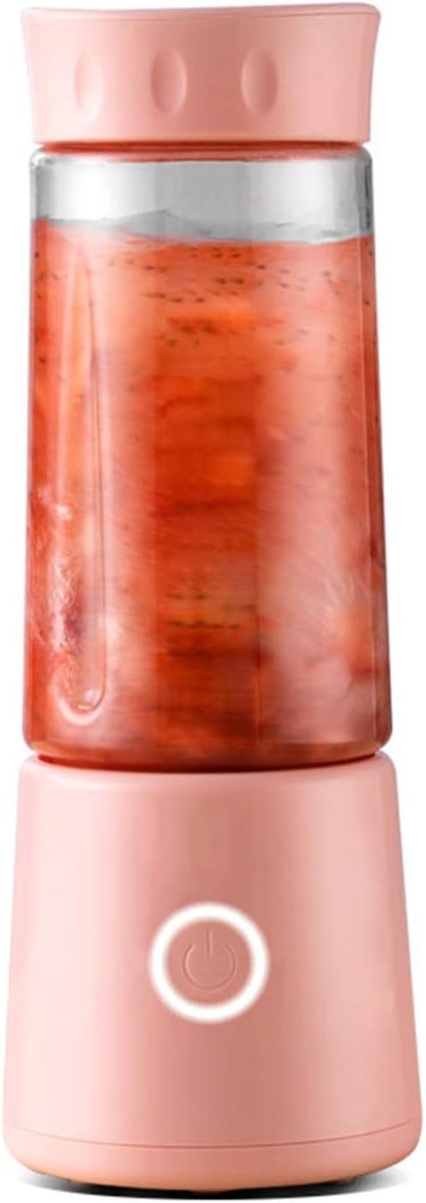 Portable Blender 300ml Personal Size Blender Juicer Cup for Juice Crushed Ice Smoothies and Shakes USB Rechargeable with 4 Blades Mini Blender for Sports Office Travel Gym and Outdoor
