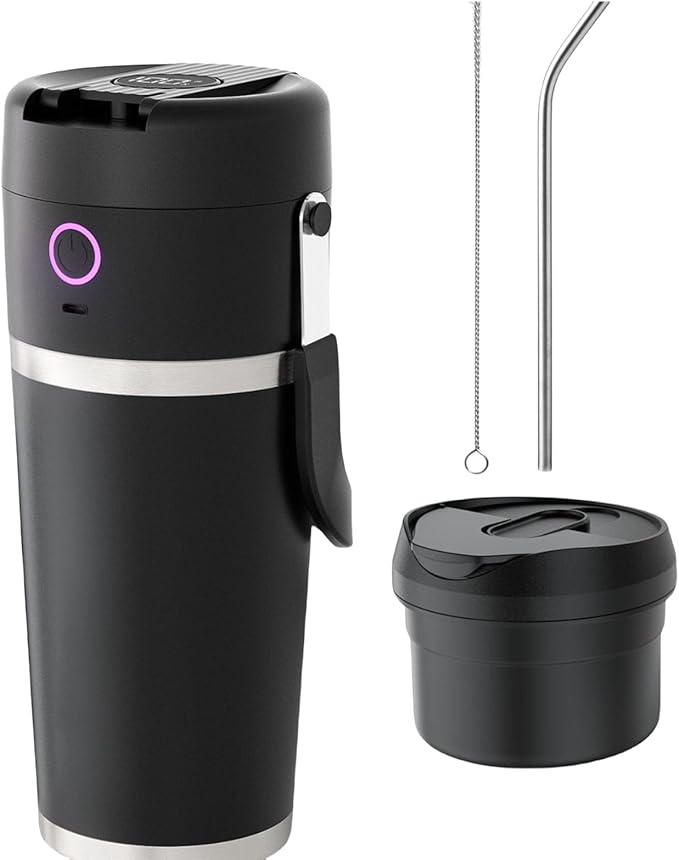 2in1 Insulated Mixing Cup 6000mAh Battery 180W Motor Portable Smoothie Mixer 6000mAh Rechargeable Juicer
