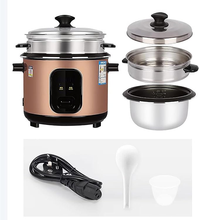 Rice Cooker (2-6L) Home Dormitory Rice Cooker Non-stick Inner Pot for Make Rice &amp Steam Healthy Food &amp Vegetables US/EU Power(5L)