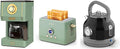 Amaste Green Coffee Maker &amp Green Toaster &amp Black Retro Electric Kettle Set