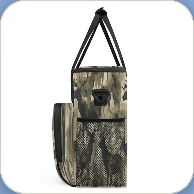 Abstract Camouflage Deer Coffee Maker Carrying Bag for Keurig K-Mini or K-Mini Plus Storage Portable Coffee Maker Travel Bag