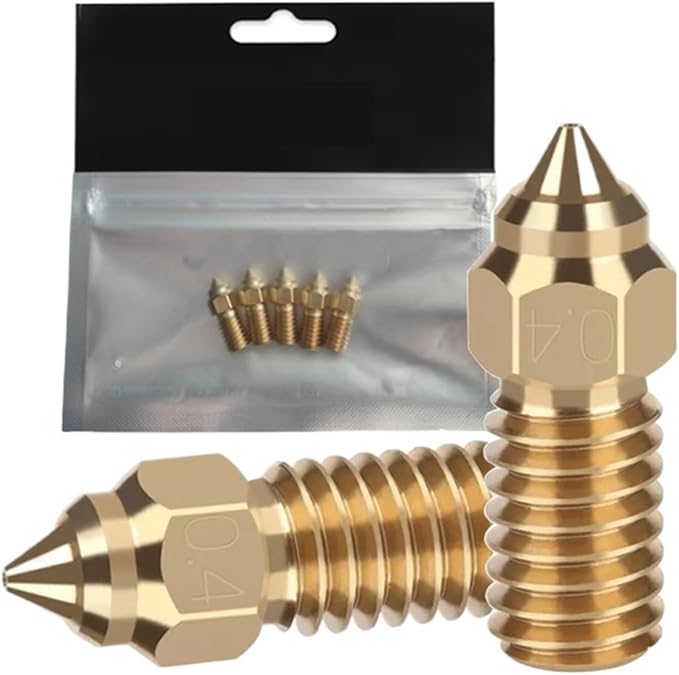 10PCS for Creality Ender-3 V3 SE Brass Nozzle 0.2/0.6/0.8/1.0MM M6 Extruder Nozzle for Ender-5 S1/Ender7/Ender-3 V3 SE 3D Printer(1.0MM-10PCS)