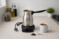 Golden Star Electric Coffee Maker – 6 Cup Stainless Steel Jazve with Cordless Heating Base – Armenian &amp Middle Eastern Coffee Pot 110–120V US Plug