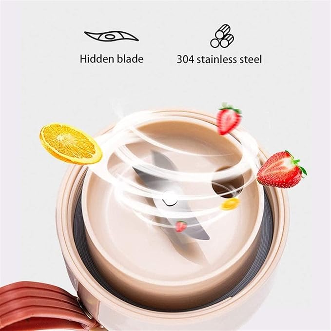 Portable Blender Personal Size Blender Juicer Cup for Juice Crushed-ice Smoothie Shake with Six Blades USB Rechargeable Blender for Outdoor Picnic Travel Gym