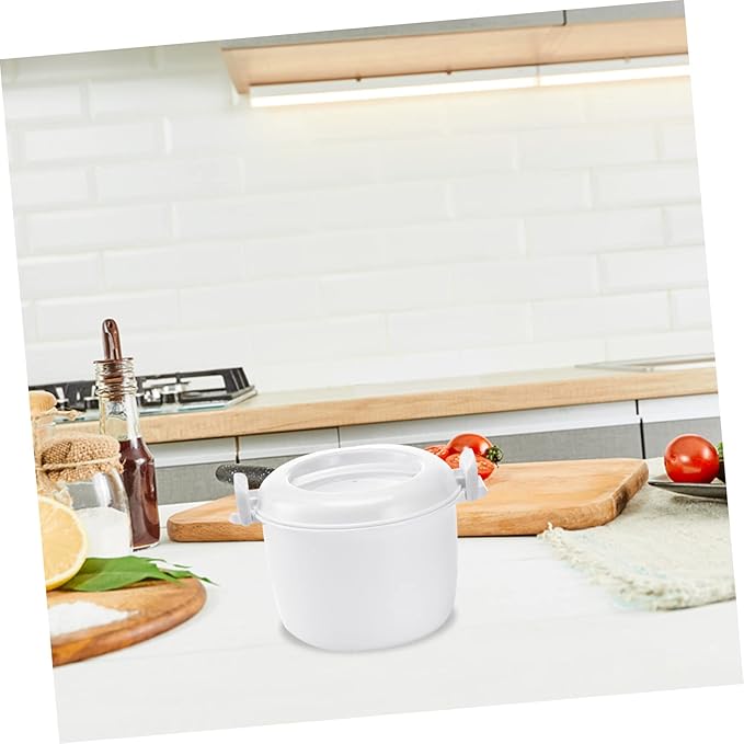 2pcs Microwave Rice Cooker Compact Food-grade Steamer for Rice Pasta and Vegetables for Home Office and Dorm Small
