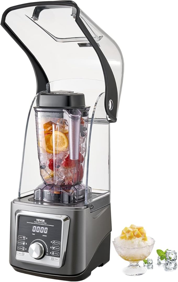 VEVOR Blender for Smoothies 85 oz 1400W Professional Blender with Powerful Motor Multi-Functional Food Processing with Noise Cover for Smoothie/Milkshake/Juice Fits for Kitchen