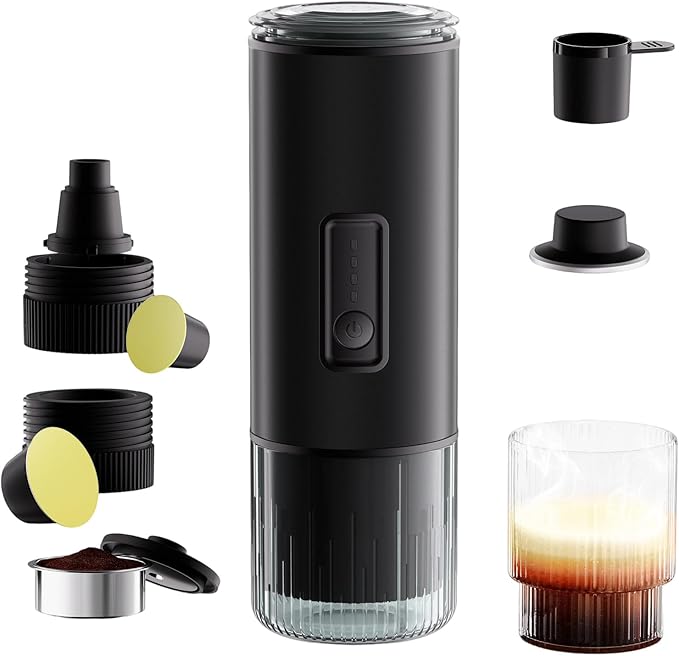 Transportable Combined Coffee Machine with 7500mAh Battery 20 Club Pressure Fast Heating for Travel Backpacking Office Use Mobile Medication Coffee Machine