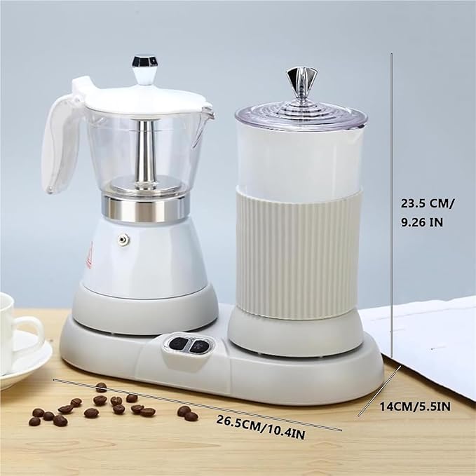 Household Electric Coffee Maker Automatic Warm and Cold Foam Maker with Milk Frother 55-65℃ Precise Temperature Control Auto Brew for Heat The Milk Froth It Mocha Latte