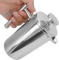French Press Coffee Maker 304 Stainless Steel Insulated Coffee PressDouble Layer Portable French Press Pot350-1000MLKSilver(350ML)