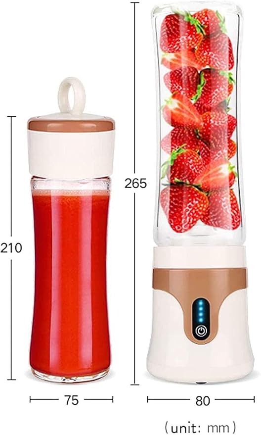 Portable Personal Size Blender USB Rechargeable Mini Fruits Juicer Blender for Shakes and Smoothies with Juicer Cup for Sports Travel and Outdoor