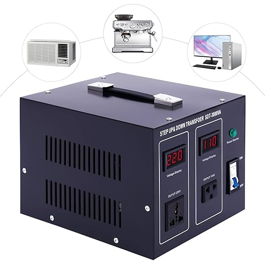 3000w Voltage Conversion Transformer Heavy-Duty Power Conversion Voltage Transformer Liter/Drop 110-120v to 220-240v for Rice Cookers Coffee Makers Vacuum Cleaners