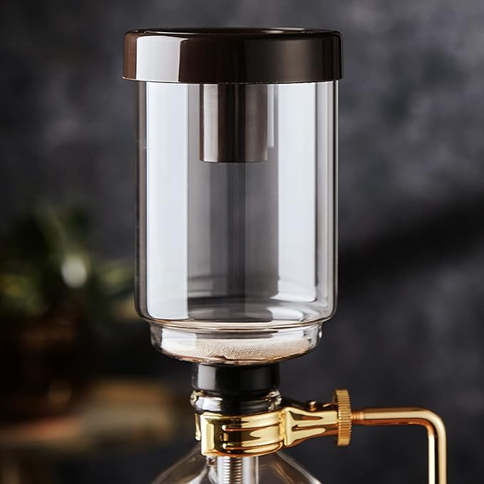 Syphon Coffee Maker Set Manual Vacuum Coffee Siphon Brewer Tabletop Glass Siphon Pot Stainless Steel Bracket for Coffee Tea 350ml/500ml (500ml)