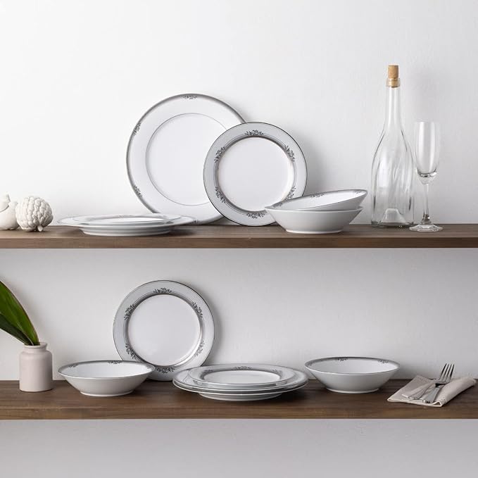 Noritake Laurelvale 12-Piece Dinnerware Set Service for 4