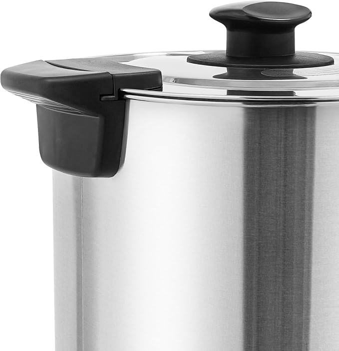 Commercial Electric Coffee Pot 25L/6.6Gal Coffee Percolator with Filter and Water Collecting Tray Quick Brew Hot Beverage Dispenser Coffee Maker Hot Water Urn 1500W 110V-120V (Silver)