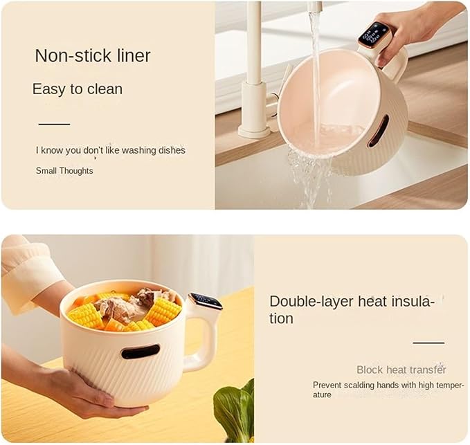 GRFIT Multifunctional Electric Rice Cooker Dormitory and Home Cooking Suitable for Noodles Steaming and Hot Pot (Color : White steamer style) jinyi2016SHOP-1998