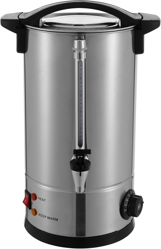 Coffee Urn 50 Cup Coffee Percolator Commercial Coffee Maker 8L Stainless Steel Coffee Maker Hot Water Beverage Dispenser Electric Coffee Urn For Catering Wedding Party