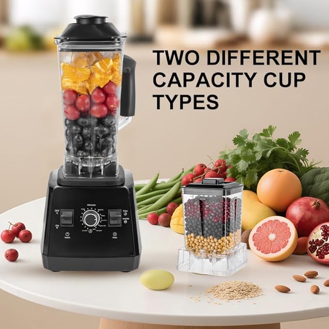 Professional Blender 2400W High Speed Countertop Blender with two 68oz / 2L BPA-Free Jars 25000 RPM Powerful Smoothie Blender for Ice Crushing Frozen Fruit &amp Kitchen Use