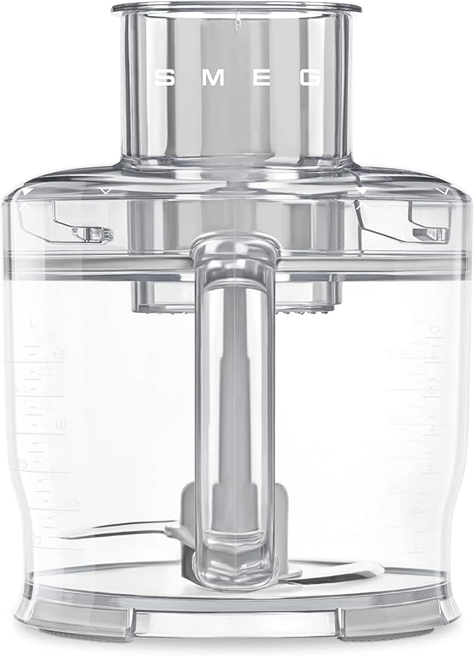 SMEG Hand Blender &amp Food Processor Bundle – HBF03 with HBFP11 Attachment – Retro Style 350W Motor Variable Speed Tritan™ Renew Bowl 5-in-1 Functionality Cream