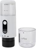 Portable Coffee Maker Self Heating Type C Rechargeable Handheld Capsule Coffee Maker Machine Ground Coffee Capsules 100ml Stable Pressure 2500mAh Battery (White)
