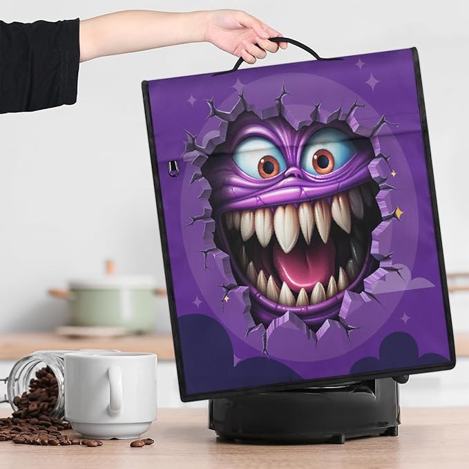 cfpolar Kitchen Aid Mixer Cover Compatible with 6-8 Quarts Halloween Monsters Stand Mixer Cover Kitchen Aid Mixers Accessories Appliance Organizer Bag Dust Covers with Zipper Pocket