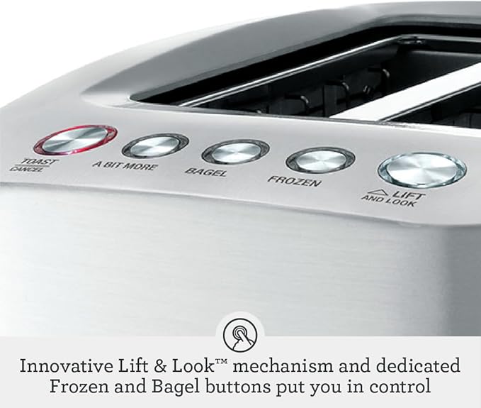 Breville BTA820XL Die-Cast Smart Toaster 2 Slice Brushed Stainless Steel