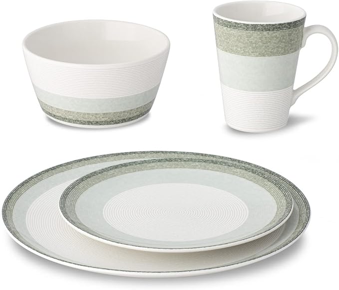 Noritake Colorscapes Layers Sage 4-Piece Coupe Place Setting Service for 1