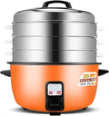 Household Electric Rice Cooker With 3 X Steamer Large Capacity Commercial Old-Fashioned Non-Stick Rice Cooker For Hotels(45L)