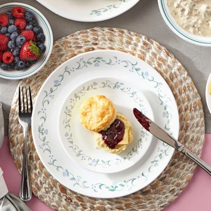 Plate Dinnerware Set Round 12-Piece Porcelain Dishes Tableware Bowl Sets Kitchen