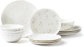Lenox 894223 Oyster Bay 12-Piece Dinnerware Set Service For 4 White