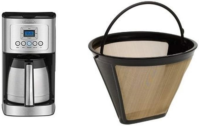 Cuisinart DCC-3400 12-Cup Programmable Thermal Coffeemaker Stainless Steel &amp Cuisinart GTF Gold Tone Filter