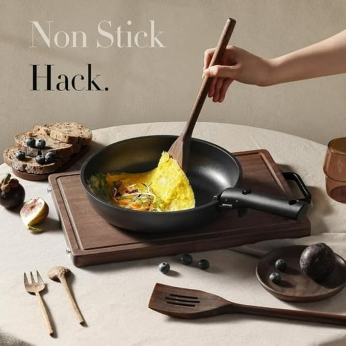 Nonstick Detachable Pots and Pans Set 6 Pieces Induction Cookware Set Oven/Dishwasher Safe Easy for Storage