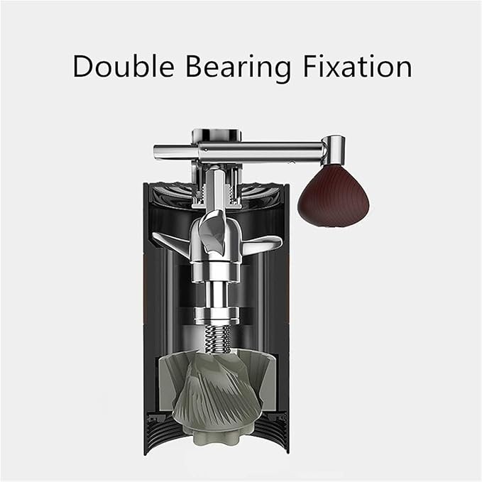 Portable Manual Coffee Maker &amp Hand Grinder - Adjustable Grinding Thickness for Travel Camping &amp Office Use (Black 14.2cm)