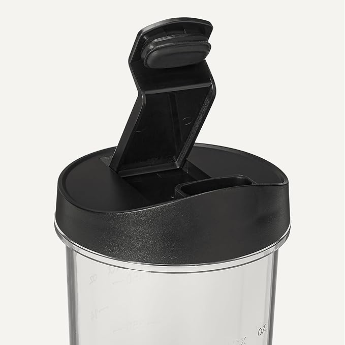 Amazon Basics Portable Blender for Smoothies and Shakes with 250W Power15 Oz BPA Free Travel Cup and Lid Black