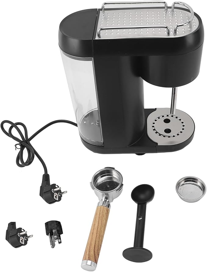 Italian Coffee Machine Semi-Automatic 1000ml Household Small Fully Semi-Automatic Household Small Coffee Machine American One Milk Foam Machine(Us Version 110v)