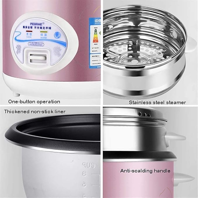 Rice Cooker and Steamer Household Non-Stick Rice Cooker Warm Function for 1-8 People (4L700W) ()