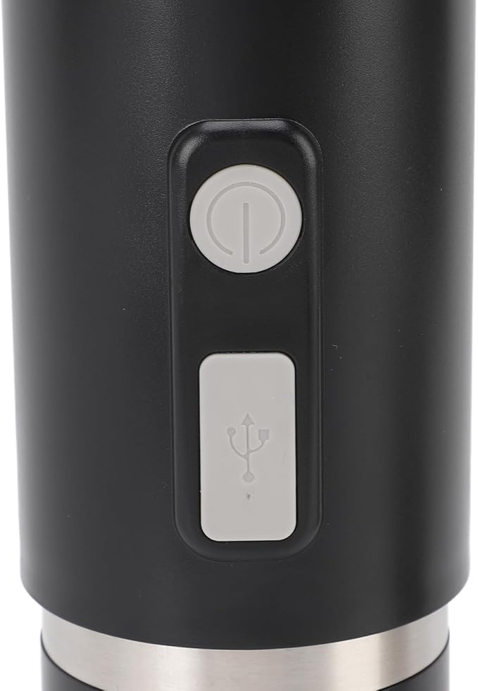 Fabater Portable Espresso Maker Rechargeable 800mAh Battery Electric Coffee Machine for Ground Coffee Capsules Car Charger Included with Travel Camping Office Home Use