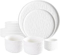 Matte Ceramic Dinnerware set for 4 16 Pieces Kitchen Plates and Bowls Set Porcelain Dish set for 4 Dishware Sets Stoneware Dinner Plates Sets Platos de Cocina Vajilla