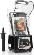 CRANDDI Commercial Blender 2200W Countertop Blenders with Removable Shield Quiet Smoothie Blender for Shakes and Ice Crushing 52oz 38000 RPM Professional Blenders for Kitchen K80 (Black)