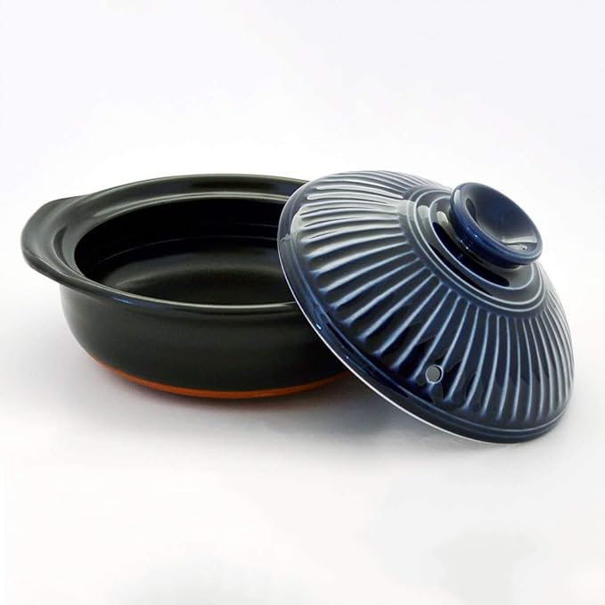 Pots Set Japanese Hot PotClay Rice CookerRound Ceramic CasseroleHeat-Resistant Earthenware Rice PotSlow Stew PotStovetop Ceramic CookwareStockpot