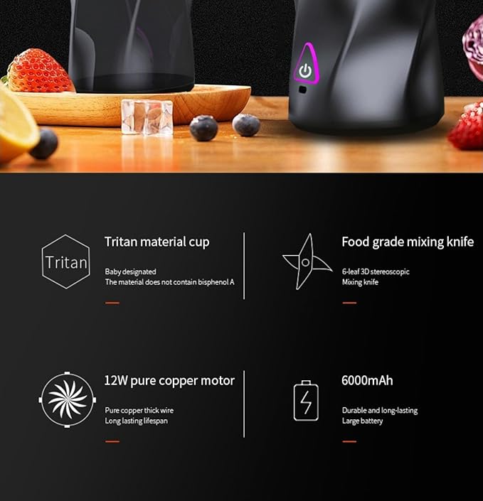 Portable juicing cup with strong power and crushable ice juicer