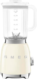 SMEG BLF03 Retro Style Blender – 600W Countertop Blender with 48 oz BPA-Free Jug 3 Speeds + Pulse Ice Crush &amp Smoothie Functions – 50s-Inspired Design-Cream